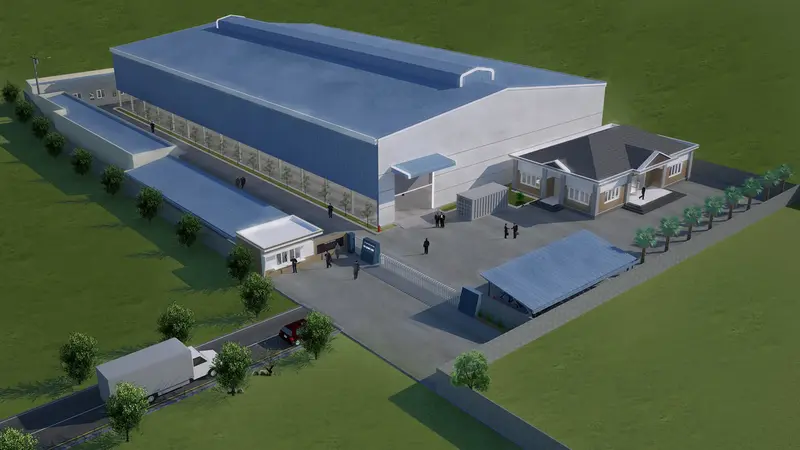 Mẫu nhà tiền chế làm kho hoặc nhà xưởng