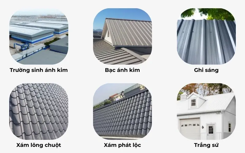 Các màu tôn tông lạnh phong cách hiện đại, tối giản