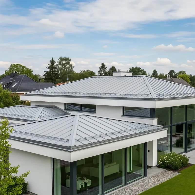 Một số công trình kết hợp đổ mái bằng và lợp tôn để chống nóng tốt và tăng độ bền