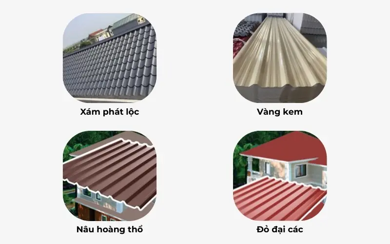 Một số màu tôn nổi bật trong phong thủy